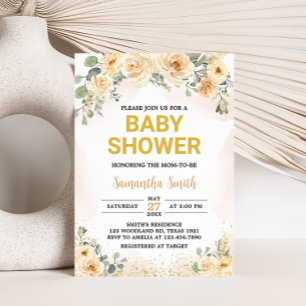 Automne Floral Automne Baby shower Invitation