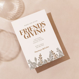 Automne Floral Boho Friendsgiving Invitation