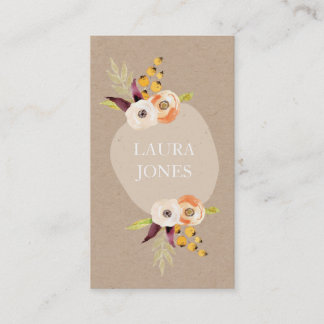 Automne Floral Pays Cartes de visite