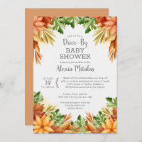 Automne Foliage DRIVE-BY Bébé Douche Invitations