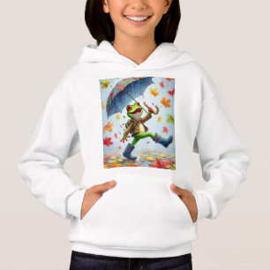 Automne Funny T-shirt Frog sous la pluie