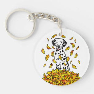 Automne laisse Dalmatie (noir 1) Chien Jouer migno