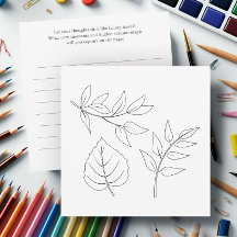 Automne laisse les cartes de contour avec le journ