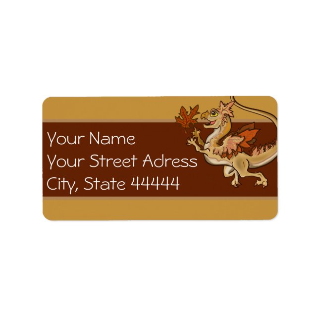 Automne lil'leaf Dragon adresse étiquette (Devant)