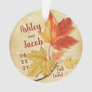 Automne Maple Feuilles Mariage Favoriser la date d