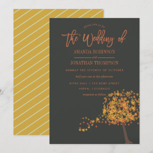 Automne Mariage d'automne invitation personnalisée
