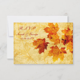 automne mariage marron rsvp standard 3,5 x 5