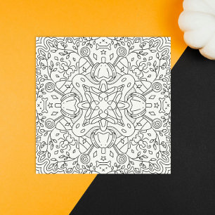 Automne paisible : Carte de coloriage magique Hall