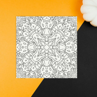 Automne paisible : Carte de coloriage magique Hall