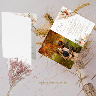 Automne Photo Elopement Faire-part Invitation