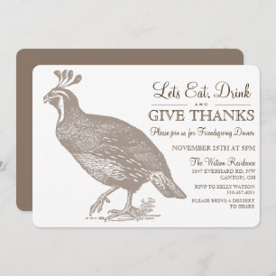 Automne Potluck Friendsgiving Invitation