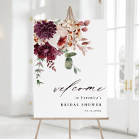 Automne Romance Floral Fête des mariées Affiche de