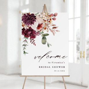 Automne Romance Floral Fête des mariées Affiche de