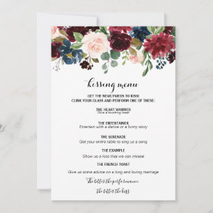 Automne Rustique Éblouissant Burgundy Kissing Menu