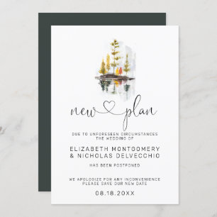 Automne Rustique Faire-part Mariage reporté