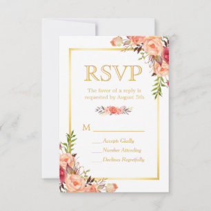 Automne Rustique Fleurs Orange Chic Or RSVP