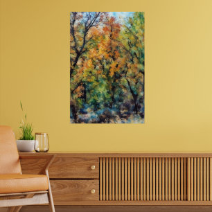 Automne Saison Automne Chêne Arbre Poster d'art Ab