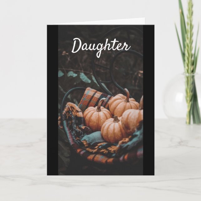 AUTOMNE *SOUHAITS D'ANNIVERSAIRE* CARTE DE FILLE (Devant)