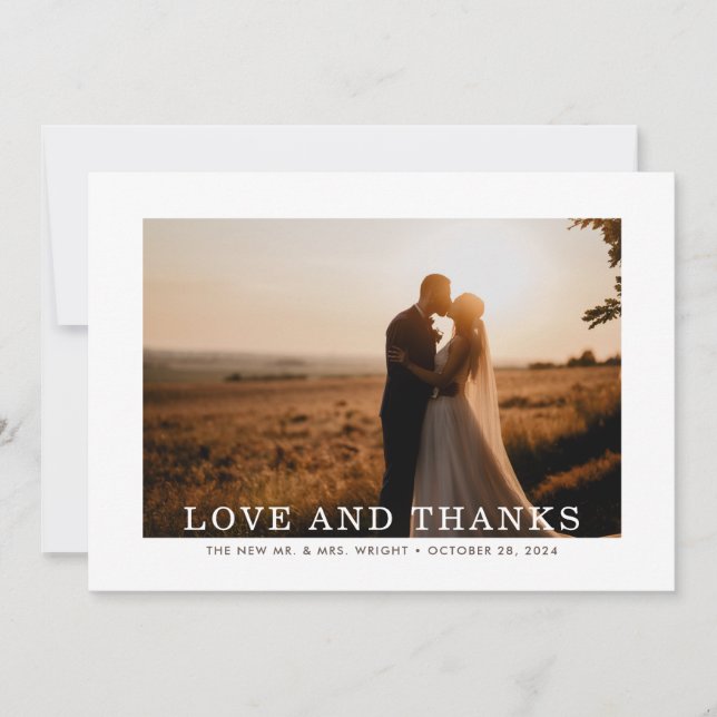 Automne Sprig Amour et Merci Mariage (Devant)