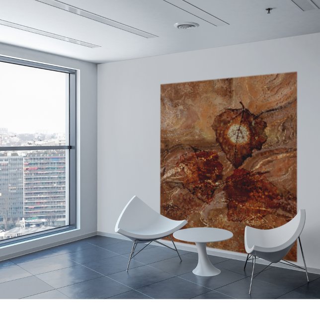 Automne Terracotta Orange Sunset Tapisserie (Créateur téléchargé)