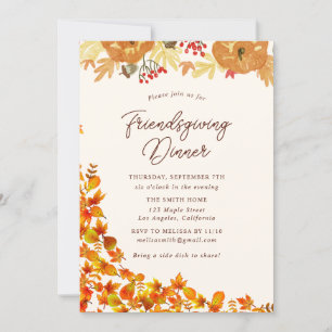 Automne Thanksgiving Friendsgiving Invitation