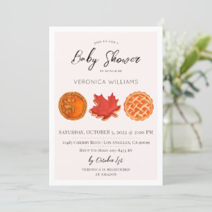Automne Traitements Baby shower Invitation