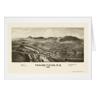 Automnes de vallée, carte panoramique de NY - 1887