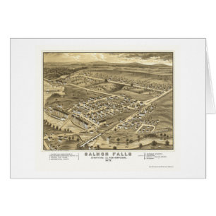Automnes saumonés, carte panoramique de NH - 1877