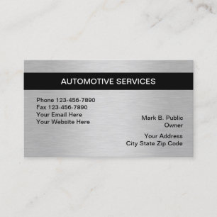 Automobil-Metalloptik Visitenkarte