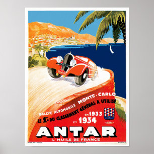Automobil-Rallye Monte Carlo Poster