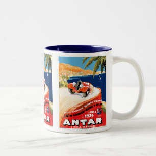 Automobil-Rallye Monte Carlo Zweifarbige Tasse