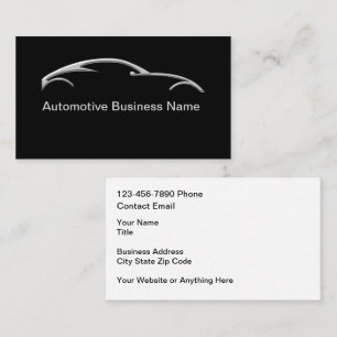 Automobil-Service Silber-Ton-Look Visitenkarte