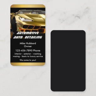 Automobil-Waschanlage Auto-Detailing Goldstreifen  Visitenkarte