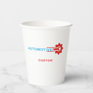 Automobil-Zahnrad-Logo Pappbecher