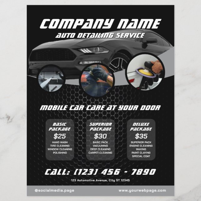 Automobildetailing-Flyer Flyer (Vorne)
