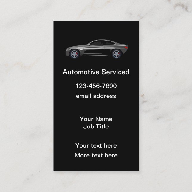 Automobildienstleistungen - Moderne Vertikale  Visitenkarte (Vorderseite)