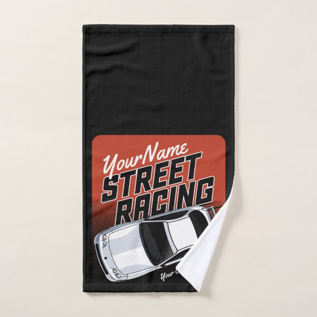 Automobile de course de rue personnalisée (Serviette à main)