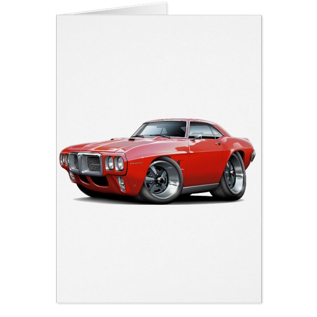 Automobile rouge Firebird 1969 (Devant)