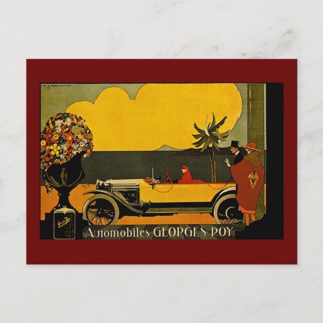 Automobiles Georges Roy - Vintage Ad Postkarte (Vorderseite)