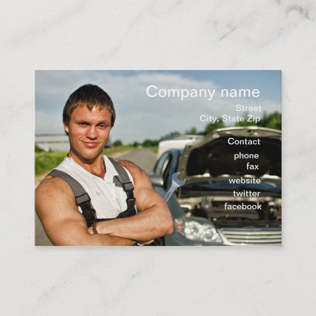 AutomobilReparaturwerkstatkarte Visitenkarte (Vorderseite)