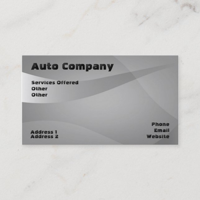 AutomobilVisitenkarte Visitenkarte (Vorderseite)
