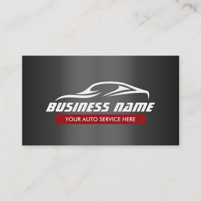 Automotive Auto Reparatur Coole Autoformteile meta Visitenkarte (Vorderseite)
