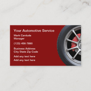 Automotive Autoreifen Thema Visitenkarten Visitenkarte