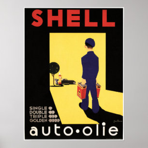 AUTOMOTIVE ÖLLUBRIKANTE Vintage Werbung Poster