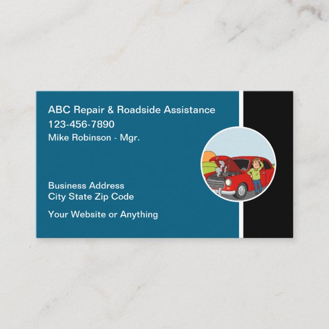 Automotive Services And Mobile Repair  Visitenkarte (Vorderseite)