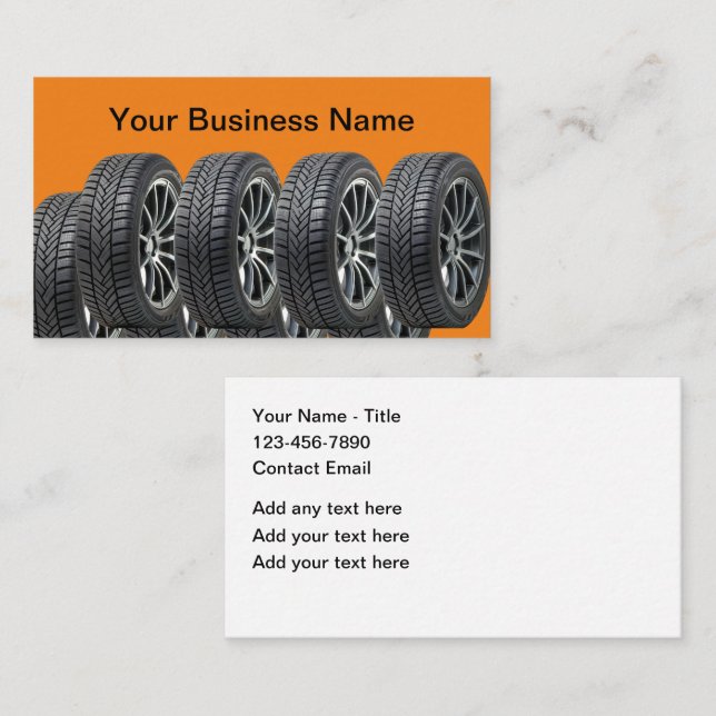 Automotive Theme Tips Business Card Visitenkarte (Vorne/Hinten)