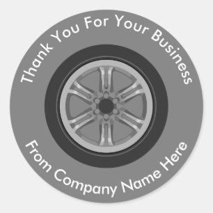 Automotive Theme Vielen Dank Stickers
