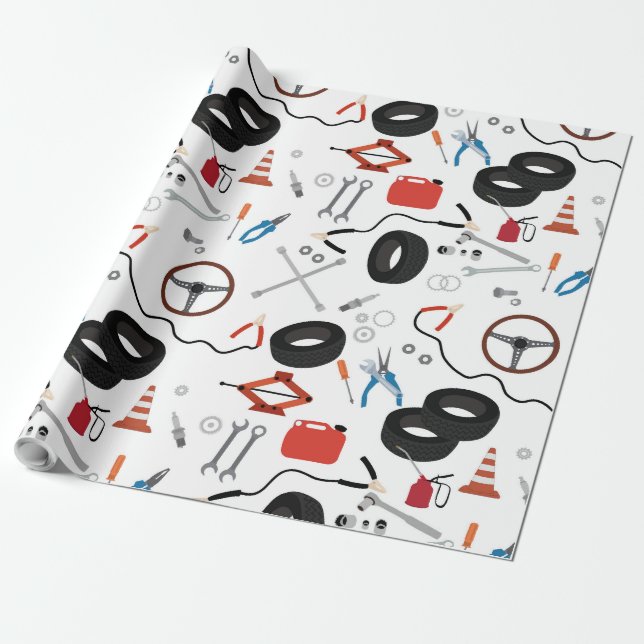 Automotive-Werkzeuge Geschenkpapier (Ungerollt)