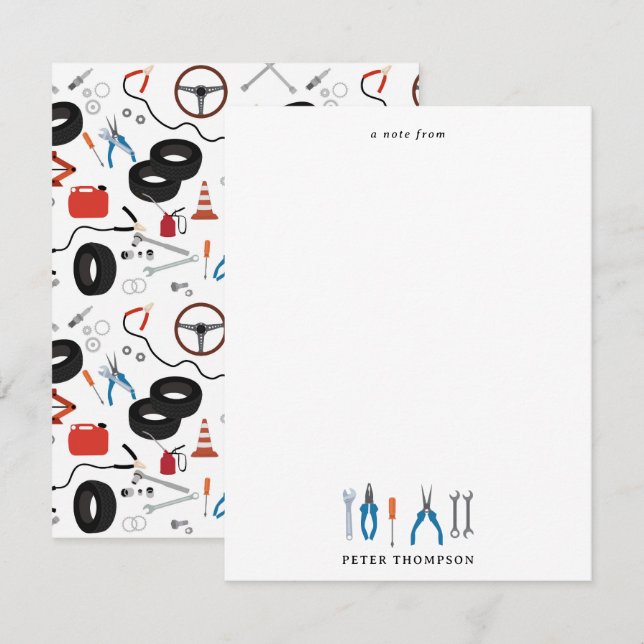 Automotive-Werkzeuge Mitteilungskarte (Vorne/Hinten)