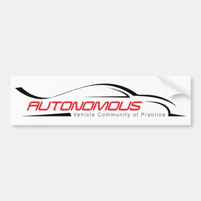 Autonomes Fahrzeug-Gemeinschaft von Praxis Autoaufkleber (Vorne)